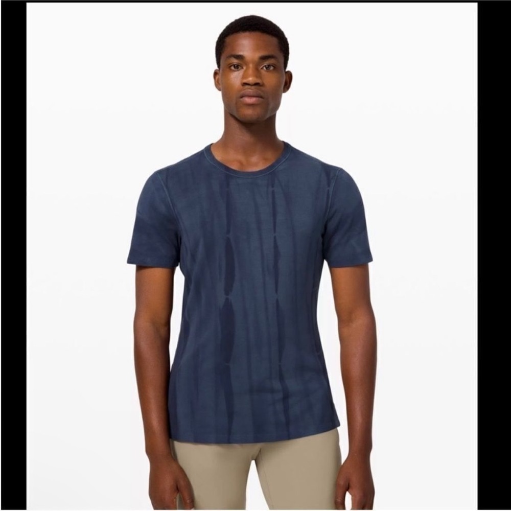 Lululemon 5 Year Basic Tee Short Sleeve
Vertical Spray Dye Iron Blue